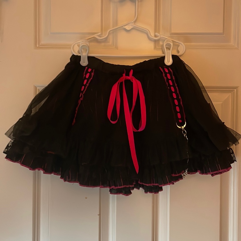 TRIPP NYC Black/Pink gothic Tutu Vintage Y2K skirt